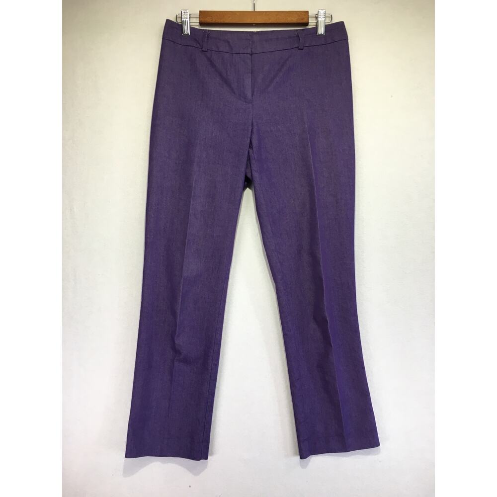 Chico's Women's Ankle Work Pants Size 0 (US Small) Purple Straight Leg Career